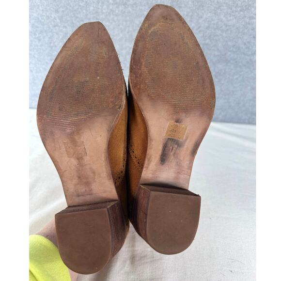 Madewell Woman’s sz 11 The Greyson Brogue Chelsea Bootie Suede Western Cowgirl - Picture 6 of 10